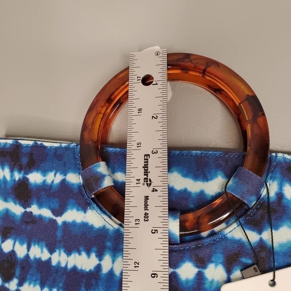 Jelavu Margot vegan‎ tie dye handbag tortoise handle detachable crossbody strap - Picture 10 of 12